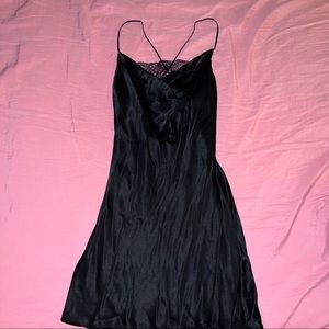 Zara Mini Black Cowl Neck Dress
